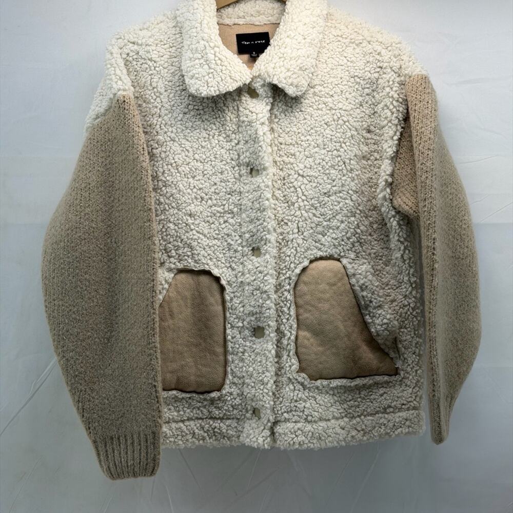 Tea n Rose Cream and Tan Teddy soft Jacket